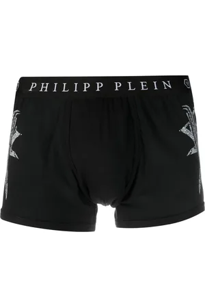 Philipp Plein Bóxer con logo en la pretina