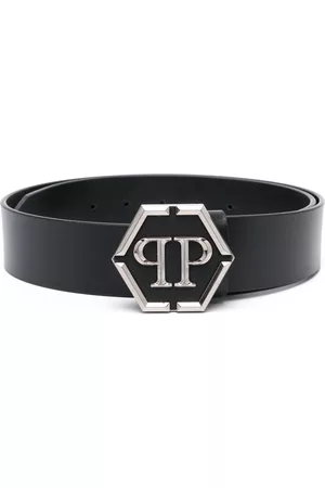 Philipp Plein Hombre Cinturones - Cinturón con placa del logo