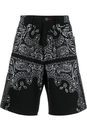 Philipp Plein Shorts de mezclilla con estampado de bandana