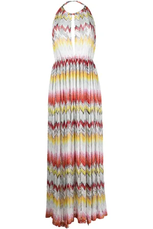 Missoni Vestido largo con tejido en zigzag