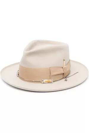 NICK FOUQUET Sombreros - Leather fedora hat