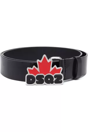 Dsquared2 Hombre Cinturones - Logo-plaque calf leather belt