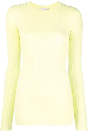 Stella McCartney Suéter tejido de canalé con cuello redondo