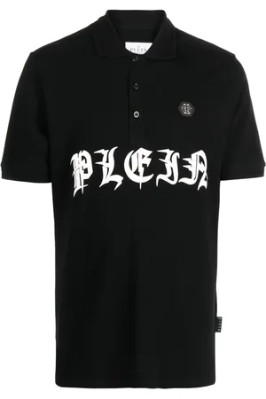 Philipp Plein Playera tipo polo con logo estampado