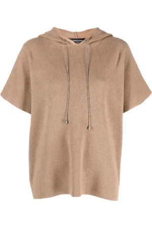 Fabiana Filippi Hoodie tejida manga corta con cordones