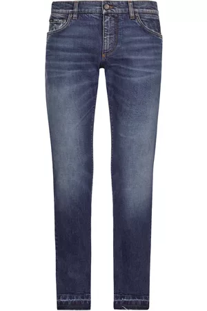 Dolce & Gabbana Hombre Rectos - Logo-plaque straight-leg jeans