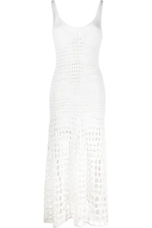 Chloé Vestido de tejido flojo de seda sin mangas
