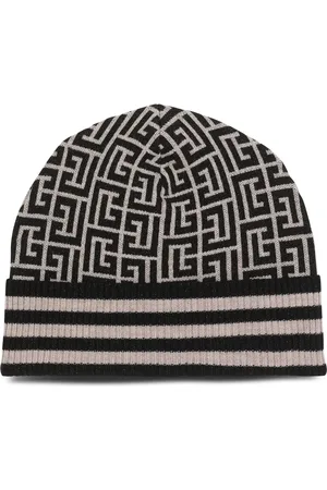 Balmain Gorro de canalé con monograma