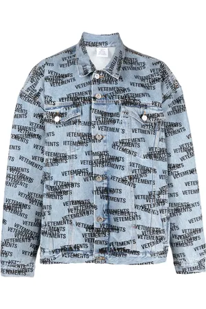 Vetements Chamarra de mezclilla con logo estampado