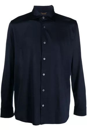 MOORER Camisa satinada manga larga