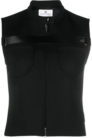 Courrèges Chaleco con detalle de tira