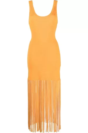 Sandro Mujer Vestidos sin manga - Vestido sin mangas con flecos