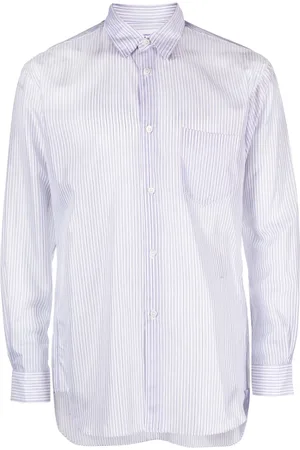Comme des Garçons Camisa con botones y rayas estampadas