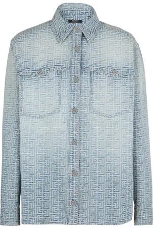 Balmain Camisa con monograma en jacquard