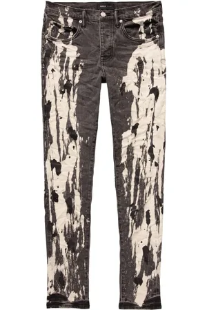 Purple Brand Skinny jeans con tiro bajo y efecto blanqueado