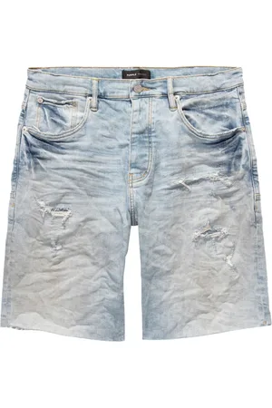 Purple Brand Shorts de mezclilla con parche del logo
