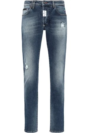 Philipp Plein Jeans rectos con parche del logo