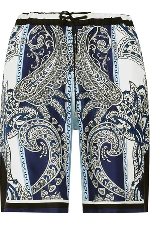 Philipp Plein Bermudas de seda con estampado de cachemira