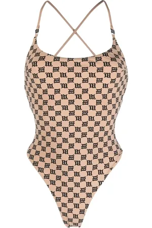 MISBHV Traje de baño con monograma estampado
