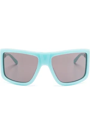 Courrèges Lentes de sol con armazón cuadrado y logo grabado