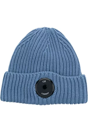 C.P. Company Hombre Gorros - Lens-detail ribbed wool beanie
