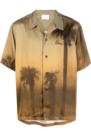 BLUE SKY INN Camisa con palmeras estampadas