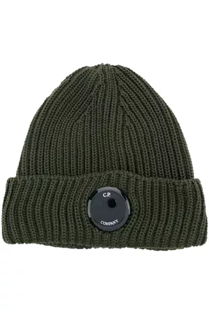 C.P. Company Hombre Gorros - Lens-detail ribbed wool beanie