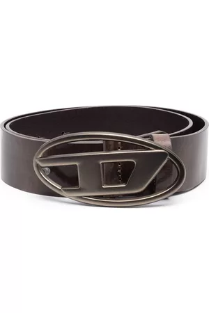 Diesel Cinturones - B-1dr logo-buckle leather belt