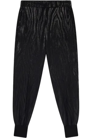 Stella McCartney Pantalones con efecto de vetas de madera