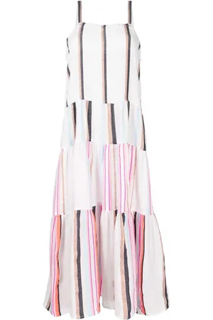 Lemlem Vestido a capas con rayas estampadas