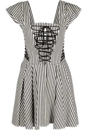 Serafini Vestido con detalle de agujetas