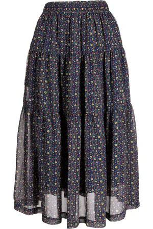 Chocoolate Falda a capas con estampado floral