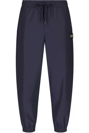 Dolce & Gabbana Hombre Pantalones - Pants con placa del logo y cordones en la pretina