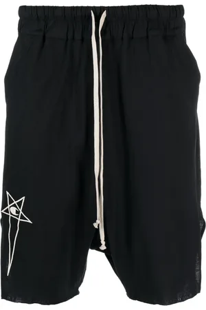 Rick Owens Bermudas con logo bordado