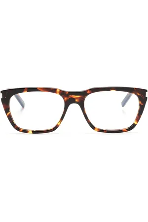 Saint Laurent Lentes con armazón cuadrada estilo carey