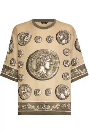 Dolce & Gabbana Hombre Playeras originales - Playera con monedas estampadas