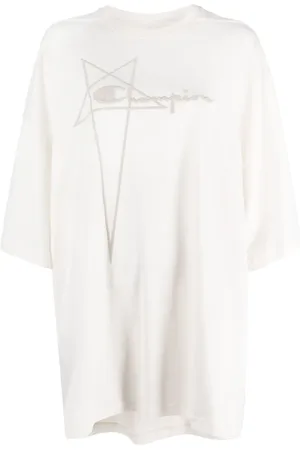 Rick Owens Playera oversize con logo en relieve