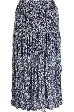 B+AB Falda plisada con estampado floral