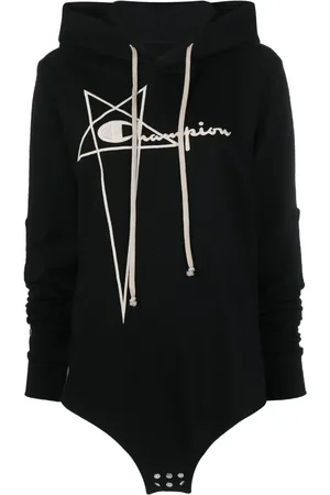 Rick Owens Hoodie con logo bordado