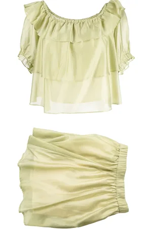 B+AB Set de falda a capas metalizado