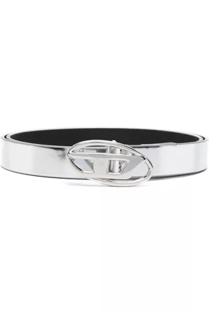 Diesel Mujer Cinturones - Oval logo-plaque belt