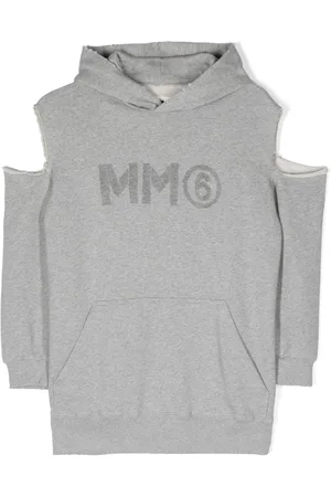 Maison Margiela Vestido con aberturas y logo estampado