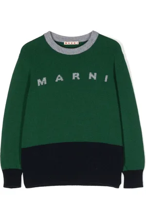 Marni Suéter tejido con logo en intarsia