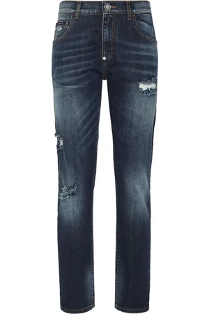 Philipp Plein Jeans con efecto envejecido