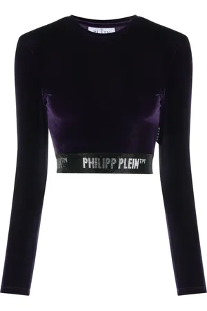 Philipp Plein Top corto de terciopelo