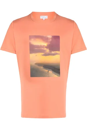 AGNÈS B. Playera con fotografía estampada y cuello redondo