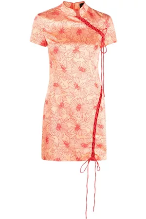 De La Vali Mujer Vestidos Cortos y Sexys - Trapeze floral-print mini dress