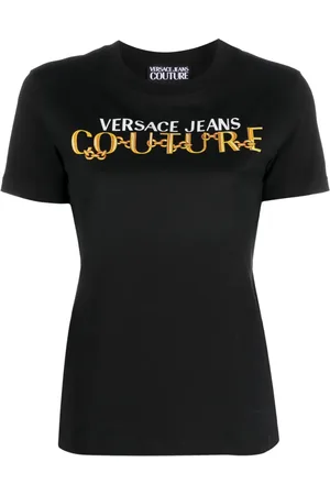 VERSACE Playera con estampado Logo Couture