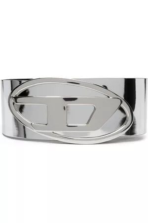 Diesel Mujer Cinturones - Logo-buckle wide belt