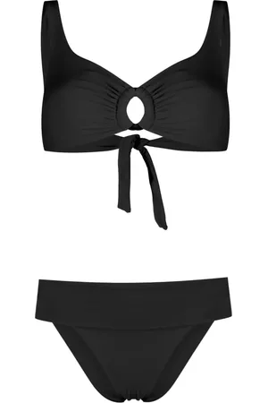 FISICO Bikini con parche del logo y detalle de disco